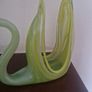 vintage glass swan Image 3