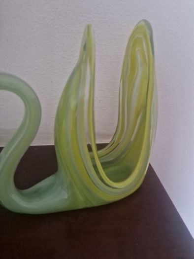 vintage glass swan