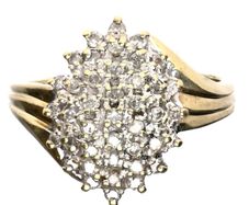 Beautiful 9k gold Diamond cluster ring