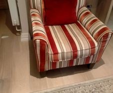 Traditional high-back armchair