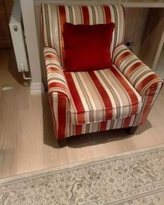 Traditional high-back armchair