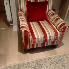 Traditional high-back armchair