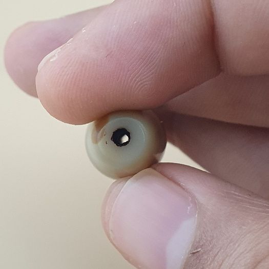 Vintage Middle Eastern Yemeni Suliemani Natural Eye Agate Bead Amulet