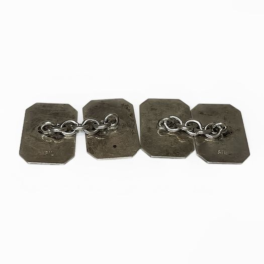 Silver cufflinks