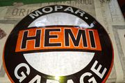 Large Metal Modern American Art Decor Mopar Hemi Garage Dome Metal Sign Postage Available