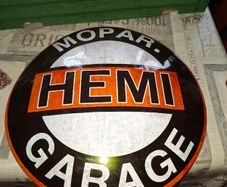 Large Metal Modern American Art Decor Mopar Hemi Garage Dome Metal Sign Postage Available