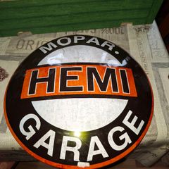 Large Metal Modern American Art Decor Mopar Hemi Garage Dome Metal Sign Postage Available