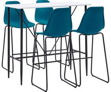 5 Piece Bar Set Plastic Turqoise