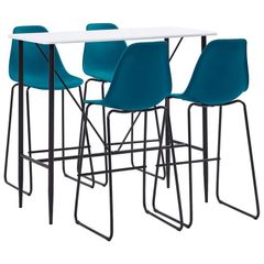 5 Piece Bar Set Plastic Turqoise
