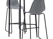 3 Piece Bar Set Plastic Grey