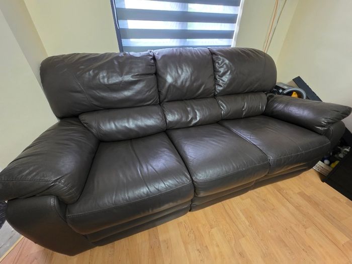 Leather sofa recliner 3 seater