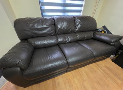 Leather sofa recliner 3 seater