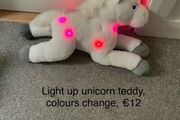 Light up unicorn teddy