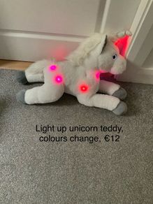 Light up unicorn teddy