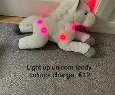 Light up unicorn teddy