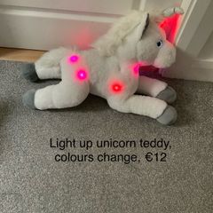 Light up unicorn teddy