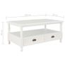 Coffee Table White 100x55x45 cm Wood Image 8