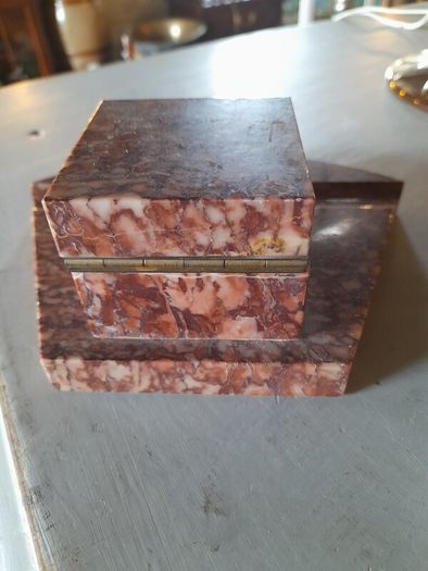 Art Deco Marble Ink Well