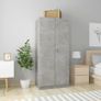 Wardrobe Concrete Grey 80x52x180 cm Chipboard Image 9