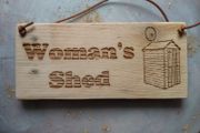 Womans Shed Rustic Garden Board for Mum