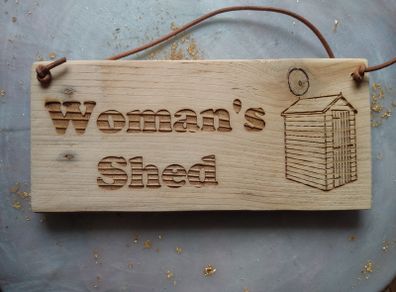 Womans Shed Rustic Garden Board for Mum