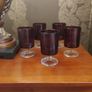 Ruby Red Vintage Goblets - Luminarc [ x 5 ] Image 2