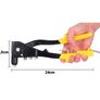 New Hand Riveter Hand Gun for Aluminium Steel Blind Pop Rivets 4 Nozzles #1463 Image 5