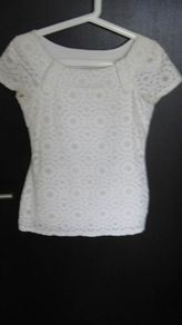 Principles ladies white lace style top size 8