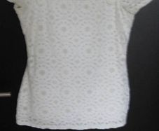 Principles ladies white lace style top size 8