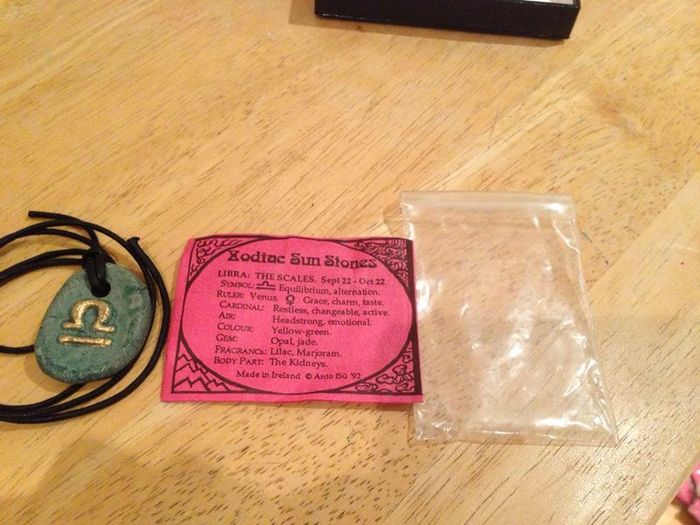 Zodiac Sun Stone Necklace - Libra
