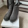 boots grey suede effect wedge sock boots size 41 Image 5