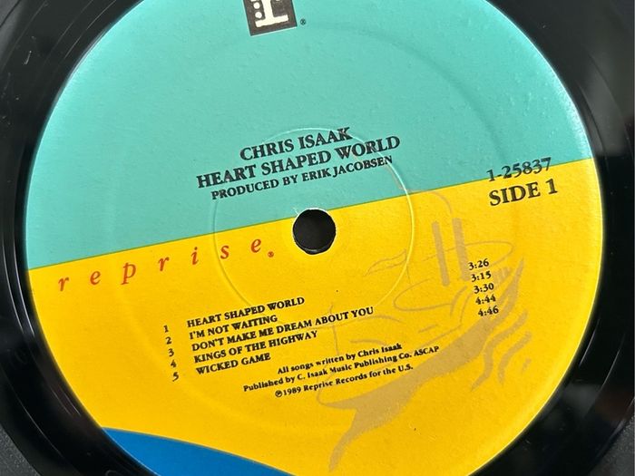 Chris Isaak Heart Shaped World 1989 Original US Pressing Promo Vinyl LP Wicked