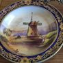 Antique fine Japanese porcelain, 5 bowl plates hand painted with liquid gold in Japan in the 1930s Image 6