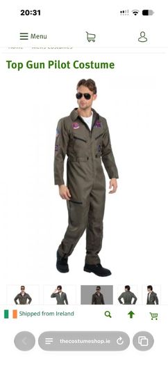 Wanted- medium size Top Gun costume
