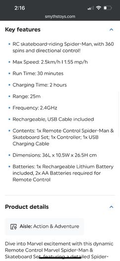Marvel Spider-Man Remote Control Skateboard Figure Set