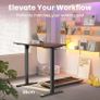Standing Desk with USB Charging Port, 120 x 60 cm, 4 Preset Height Settings Image 2