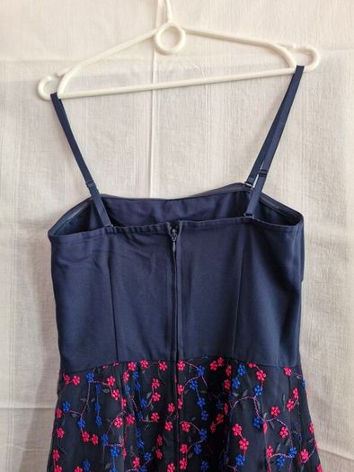 Orsay dress navy with blue and red/pink s. 38/10