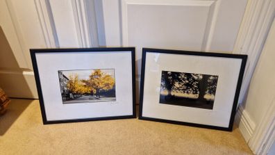 2 original signed framed photographs