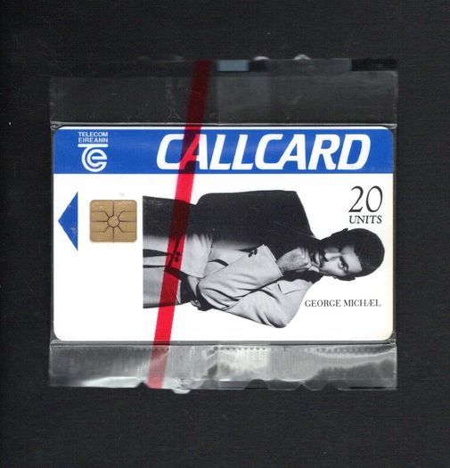 1996 Ireland 20 unit George Michel new album Older (Gemplus GEM1) Call Card Mint in packaging. Telecom Eireann card number 1128.