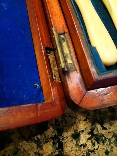 antique fish cutlery set in box