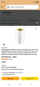 MELEDEN Small Air Purifiers for Bedroom with True HEPA13 Filters