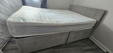 2 double divan beds