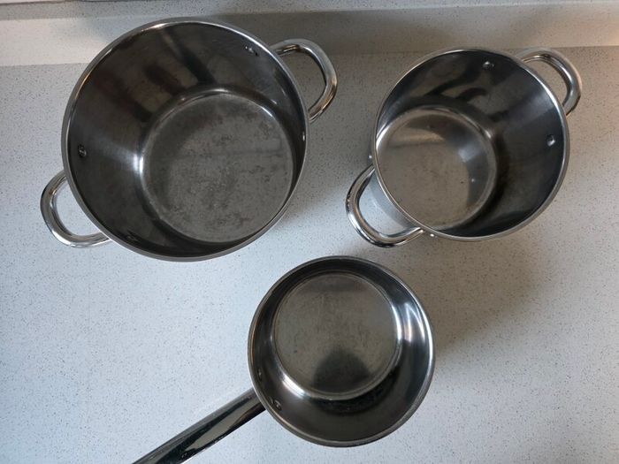 IKEA Stainless Steel 3 Pot & Saucepan Set with Lids - Induction