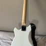 White electric guitar with amp box used only twice Image 4