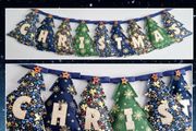 Padded Christmas Trees Bunting