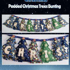 Padded Christmas Trees Bunting