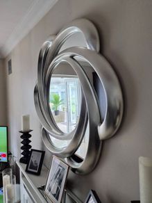 Hadleigh Large Round Swirl Mirror