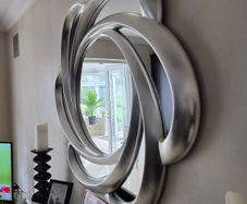 Hadleigh Large Round Swirl Mirror