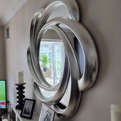 Hadleigh Large Round Swirl Mirror