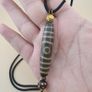 Rare 3 Eyes Tibetan Dzi Bead Vintage Agate Talisman Necklace Amulet Pendant Image 8